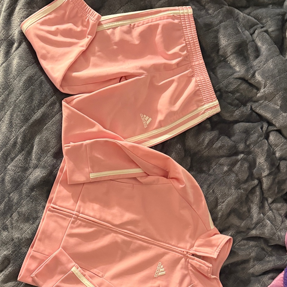 adidas Kids Pink Matching Athletic Set. #R
